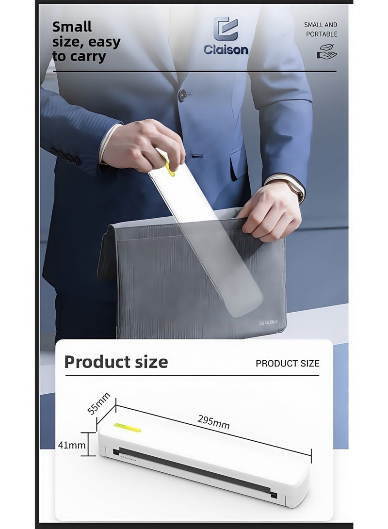 كلايسون مصغرة الطابعة الحرارية اللاسلكية الاتصال بالهاتف طباعة أوراق اختبار بلوتوث اتصال طباعة الوشم - Image 3